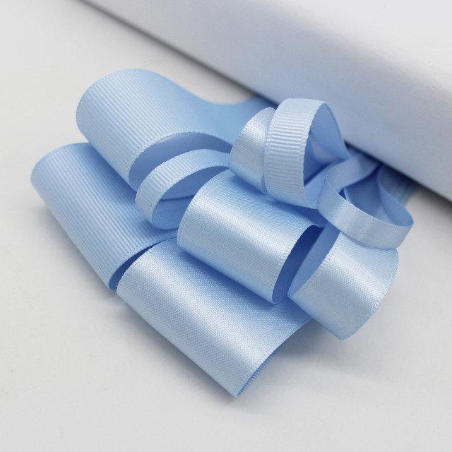 5 Meter/Lot Bluebell Blue Color Tapes Grosgrain Ribbon Satin Ribbon For DIY  Kids Craft Making